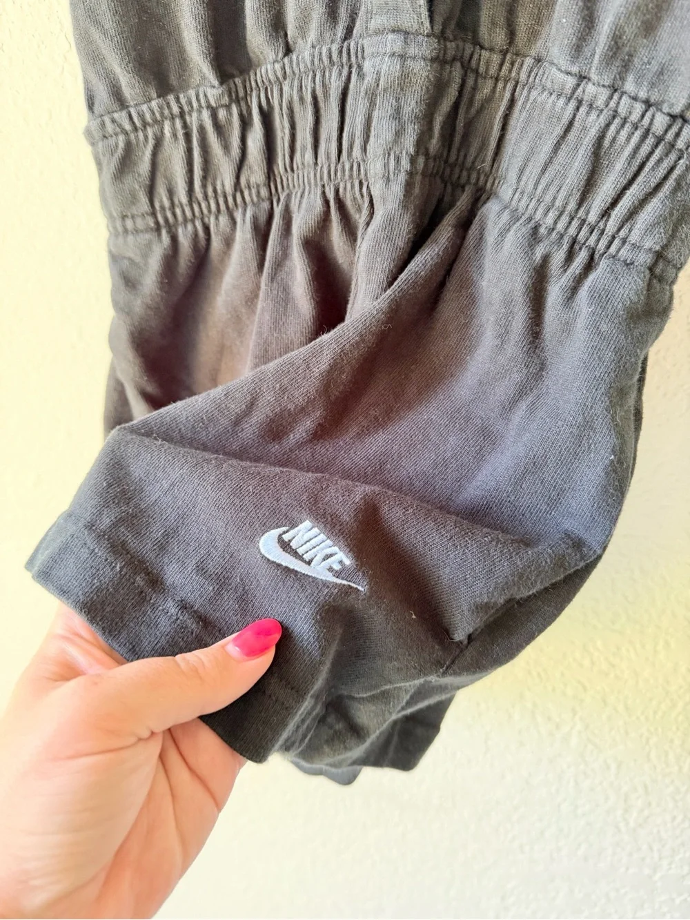 Nike Girls Black Athletic Snap Front Romper Sz S